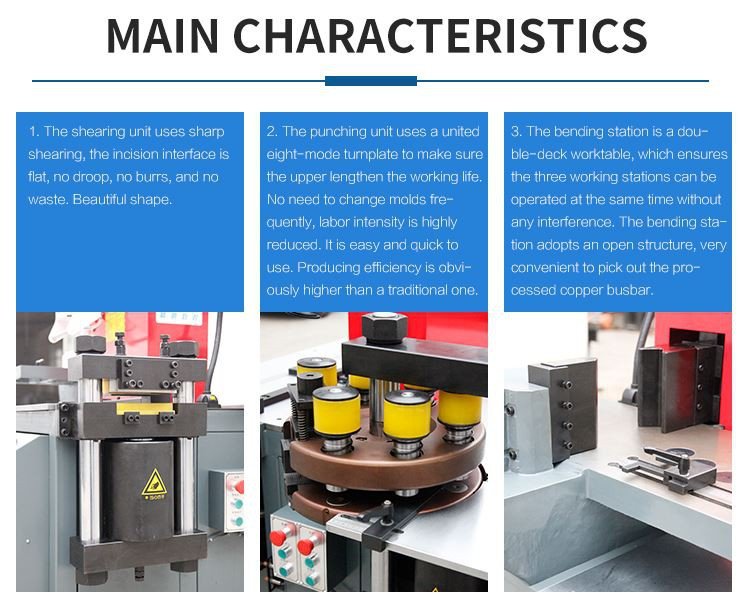CNC busbar bending unit open structure